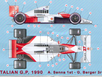 Silver Line SLK 016 Mc Laren MP4/5b F.1 Honda 1990