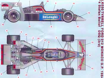 Silver Line SLK 030 Tyrrell 012 F.1 Ford 