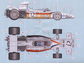 Silver Line SLK 034 Mc Laren M19 F.1 Ford 1972