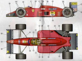 Tameo TMK 376 Ferrari F1/87 F.1  GP Giappone 1987