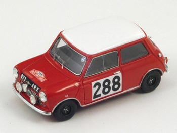 Spark Models S1187 Morris Mini Cooper #288 Rally Montecarlo 1963