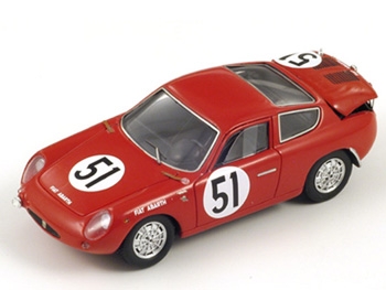 Spark Models S1321 Abarth Fiat 700S #51 Le Mans 1962