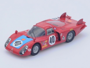 Spark Models S4368 Alfa Romeo 33/2 #40 6th Le Mans 1968 