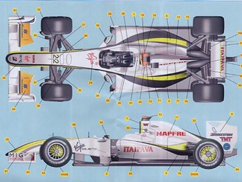 Silver Line SLK 070 Brawn GP BGP01 F.1 Mercedes GP Italia/Brasile 2009