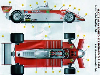 Silver Line SLK 079 Alfa Romeo 179 F.1 GP Monaco 1980