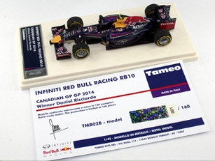 Tameo TMB 028 Red Bull Racing RB10 F.1 Renault Winner Canada GP 