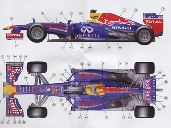 Tameo TMK 415 Infiniti Red Bull RB9 F.1 Renault Winner German GP