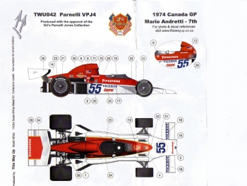 This way Up TWU 042 Parnelli VPJ4 F.1 Ford Canadian GP 1974