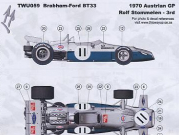 This Way UP TWU 059 Brabham BT 33 F.1 Ford Austrian GP 1970