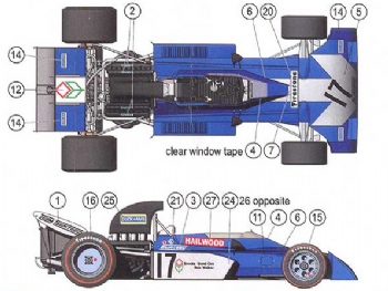 This Way Up TWU 073 Surtees TS 9b F.1 Ford Southafrican GP 1972 