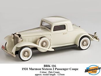 Brooklin BRK 116 Marmon Sixteen 2 Passanger Coup 1931