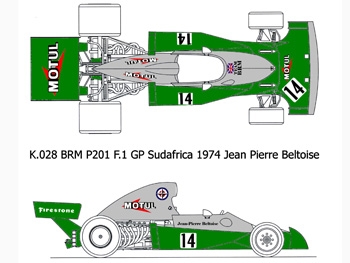 Modellismo 90 K.028 BRM P201 F.1 Southafrican GP 1974