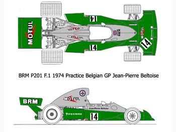 Modellismo 90 K.032 BRM P201 F.1 Practice Belgian 1974