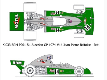 Modellismo 90 K.033 BRM P201 F.1 Austrian GP 1974