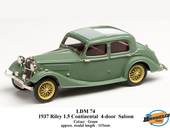 Lansdowne LDM 74 Riley 1,5 Continental 4-door Saloon 1937