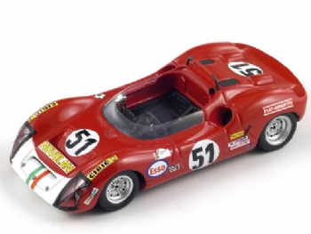 Spark Models S1332 Abarth 1000 SP #51 Le Mans 1969 