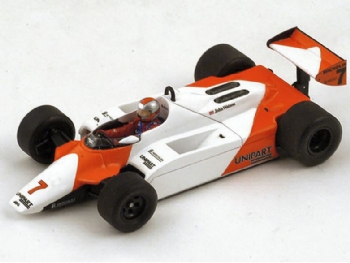 Spark Models S4302 Mc laren MP4/1B F.1 #7 Winner Detroit GP 1982