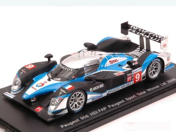 Spark Models S43LM09 Peugeot 908 HDi #9 Winner Le Mans 2009