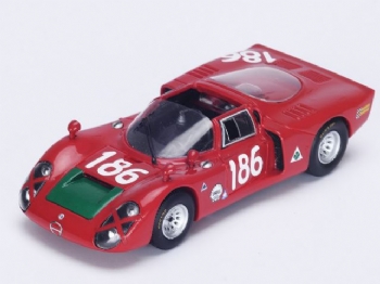 Spark Models S4874 Alfa Romeo 33/2 #186 Targa Florio 1968