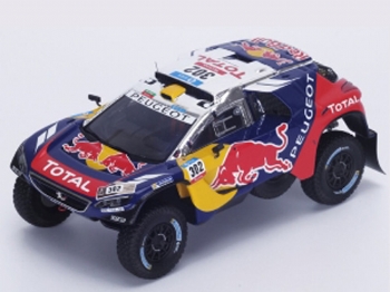 Spark Models S4876 PEUGEOT 2008 DKR16 #302 Winner Dakar 2016