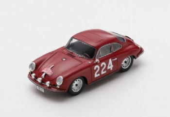 Spark Models S6601 Porsche 356B T6 Carrera 2 #224 Rally Montecarlo 19