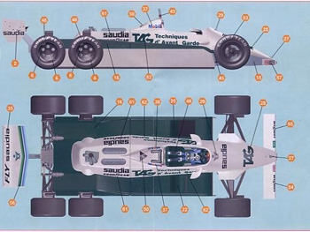 Silver Line SLK 065 Williams FW07D F.1 Ford Six-wheeler 1981