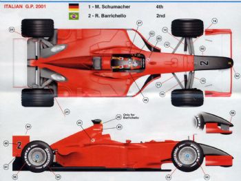 Tameo TMK 301 Ferrari F2001 F.1 GP Italia 2001(Black nose)