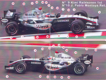 Silver Line SLK 028 Mc Laren Mercedes MP4/20 F.1 GP Giappone 2005